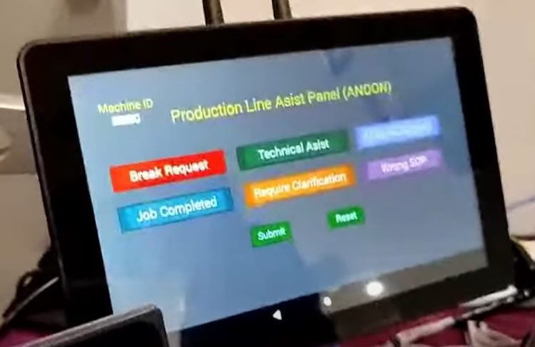 AIOT OEE insight Connect -The Andon Tablet